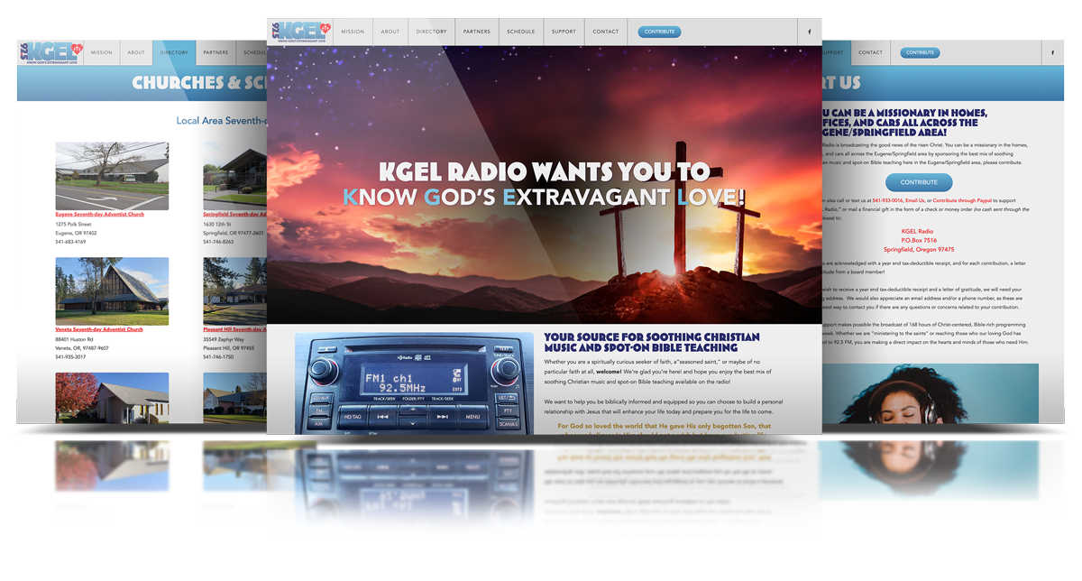 Web Design: KGEL Radio